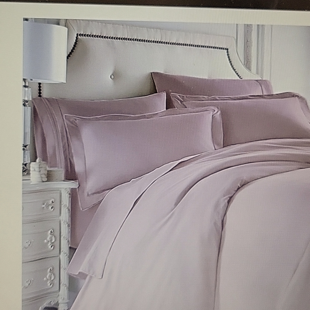 Nestl taupe Queen 90x90 duvet cover set WrinkleResist lightweight corner tie New